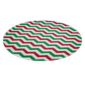 Zickzack Schnittplatine rot/grün Schneidebrett (Ecke)