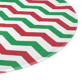 Zickzack Schnittplatine rot/grün Schneidebrett (Ecke)
