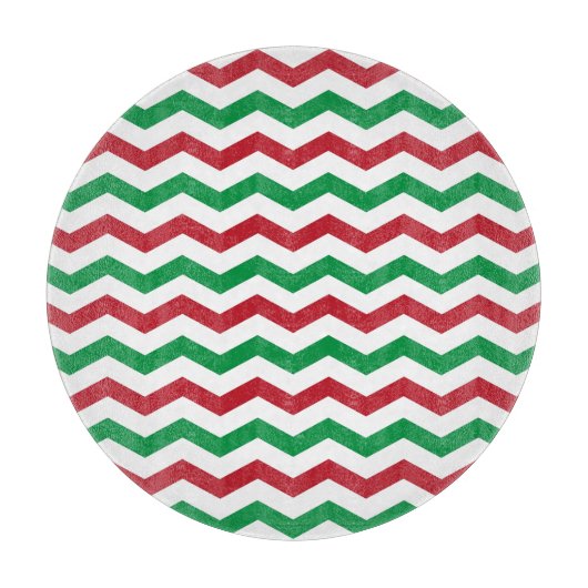 Zickzack Schnittplatine rot/grün Schneidebrett (Vorderseite)