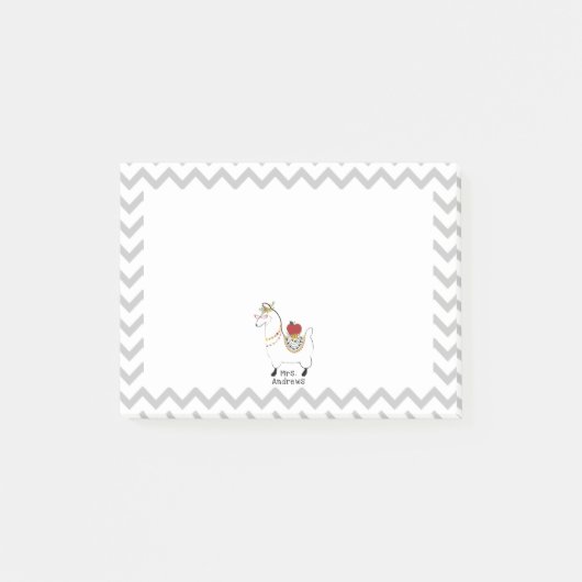 Zickzack Schule für Apfellehrer Post-it Klebezettel (Vorderseite)