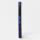 Zickzack, schwarz-blaue Streifen Case-Mate iPhone Hülle (Hinten/Links)
