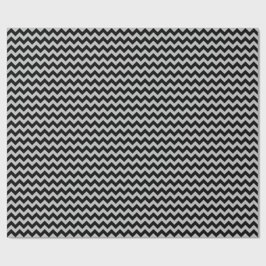 Zickzack schwarz-graues Papier Geschenkpapier (Flach)