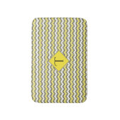 Zickzack, schwarz und weiß, kundenspezifisch badematte (Vorderseite Vertikal)