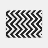 Zickzack Schwarz-Weiß-Groß-Größe Fleecedecke (Vorderseite (Horizontal))