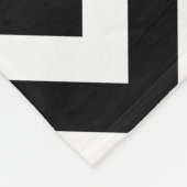 Zickzack Schwarz-Weiß-Groß-Größe Fleecedecke (Ecke)