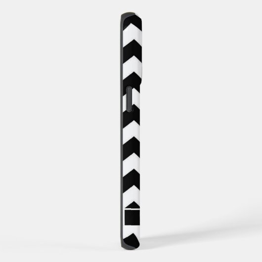 Zickzack Schwarz/Weiß iPhone Hülle (Rechte Seite)