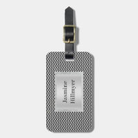 ZICKZACK SCHWARZ-WEISSER KUSTOM LUGGAGE TAG