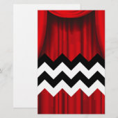 Zickzack schwarze Lodge Briefpapier (Vorne/Hinten)