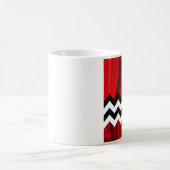 Zickzack schwarze Lodge Kaffeetasse (Mittel)