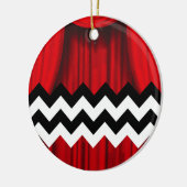 Zickzack schwarze Lodge Keramikornament (Links)