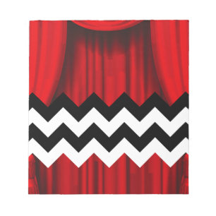 Zickzack schwarze Lodge Notizblock