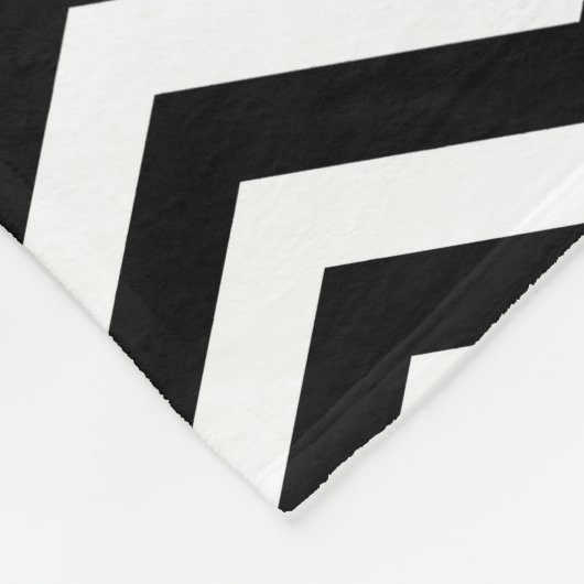 Zickzack Schwarzweiss-Decke Fleecedecke (Ecke)
