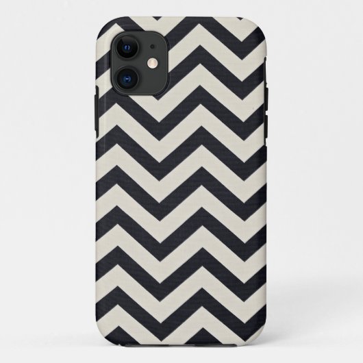 Zickzack Schwarzweiss-Druck Case-Mate iPhone Hülle (Rückseite)