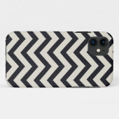 Zickzack Schwarzweiss-Druck Case-Mate iPhone Hülle (Rückseite (Horizontal))