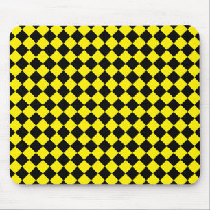 Zickzack Schwarzweiß-Gelb-Muster Mousepad