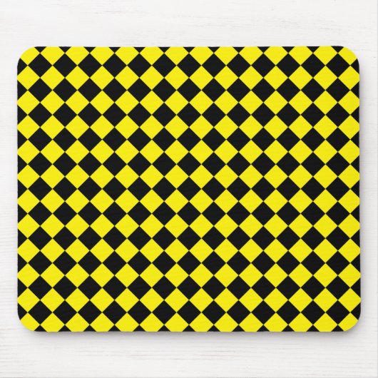 Zickzack Schwarzweiß-Gelb-Muster Mousepad (Vorne)