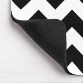 Zickzack Schwarzweiss-Mausunterlage Mousepad (Ecke)