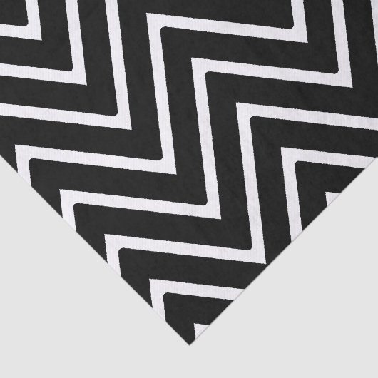 Zickzack Schwarzweiss-Muster 2 Seidenpapier (Ausschnitt)