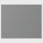 Zickzack Schwarzweiss-Muster modernes Trendy Geschenkpapier (Flach)