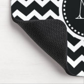 Zickzack Schwarzweiss-Zickzack-Retro Eleganz Mousepad (Ecke)