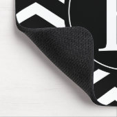 Zickzack Schwarzweißeinstellung Mousepad (Ecke)