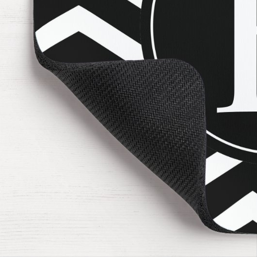 Zickzack Schwarzweißeinstellung Mousepad (Ecke)