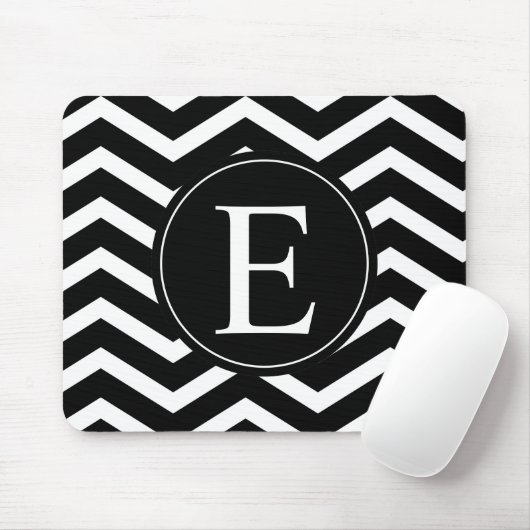 Zickzack Schwarzweißeinstellung Mousepad (Mit Mouse)