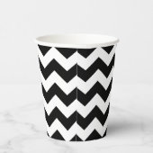 Zickzack Schwarzweißmuster-Papier-Cup Pappbecher (Rechts)