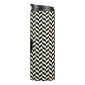 Zickzack Schwarzweißmuster Thermosbecher (Nach rechts gedreht)