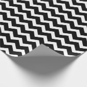 Zickzack Schwarzweißmuster - Wrapping Paper Geschenkpapier (Ecke)