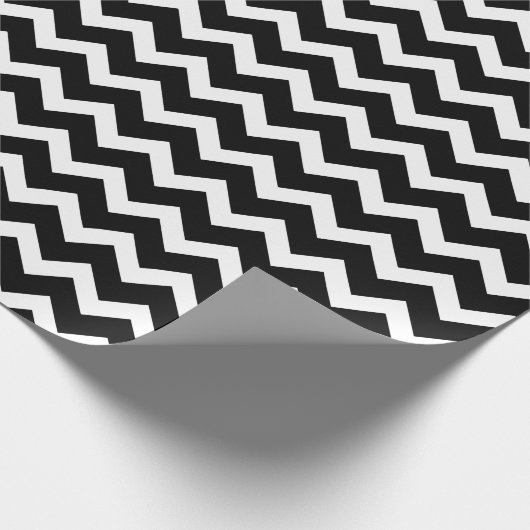 Zickzack Schwarzweißmuster - Wrapping Paper Geschenkpapier (Ecke)