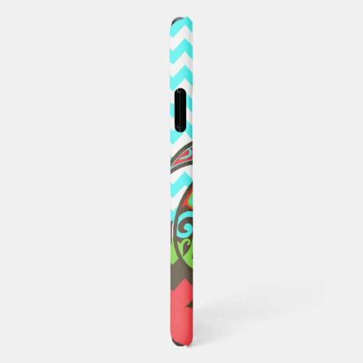 Zickzack & Sea Turtle Custom iPhone Hülle (Rechte Seite)
