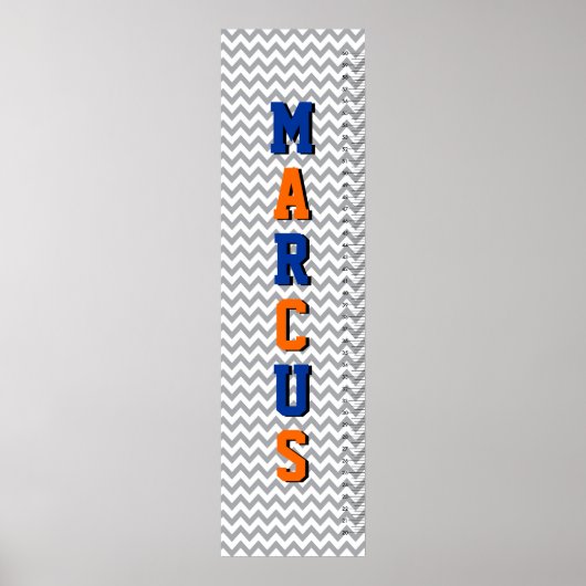 Zickzack Sechsbuchstabenwachstumsdiagramm Poster (Vorne)