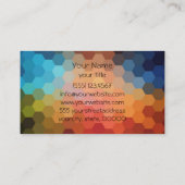 Zickzack sechseckiges Mehrfarbenmuster 3 Visitenkarte (Rückseite)