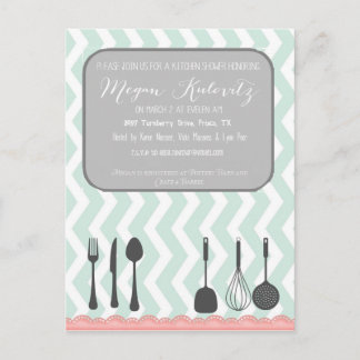 Zickzack Shabby Chic Einladung