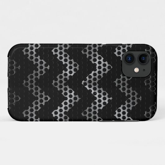 Zickzack Stahlstahlblech Case-Mate iPhone Hülle (Rückseite (Horizontal))