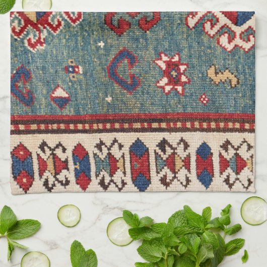 Zickzack Sterne :: 19. Jh. Geschirrtuch (Gefaltet)