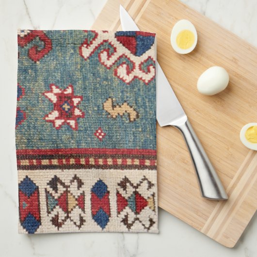 Zickzack Sterne :: 19. Jh. Geschirrtuch (Viertel Falte)