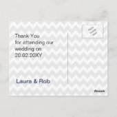 Zickzack Streifen, Anker, nautische Dankeskarten Postkarte (Rückseite)