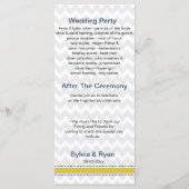 Zickzack Streifen, Anker, nautisches Hochzeitsprog Programm (Rückseite)