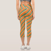 Zickzack-Streifen Capri-Leggings Capri Leggings (Rückseite)