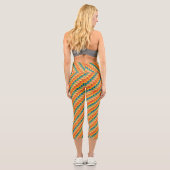 Zickzack-Streifen Capri-Leggings Capri Leggings (Rückseite)