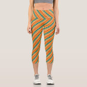 Zickzack-Streifen Capri-Leggings Capri Leggings (Vorderseite)