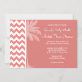 Zickzack Streifen der Lichtkoralle; Palmbaum Einladung (Vorderseite)