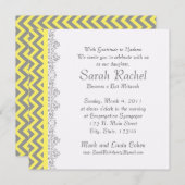 Zickzack Streifen - gelb Einladung (Vorne/Hinten)