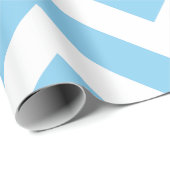 Zickzack Streifen in Blau und Weiß Geschenkpapier (Rolleneckpunkt)