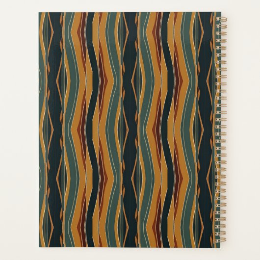 Zickzack Streifen in Erdtönen Planer (Rückseite)