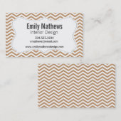Zickzack Streifen in hellbraun Visitenkarte (Vorne/Hinten)