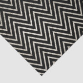 Zickzack Streifen in Silber und Schwarz Seidenpapier (Detail)