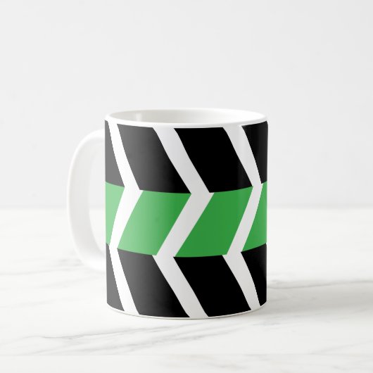 Zickzack Streifen Kaffeetasse (Vorderseite Links)